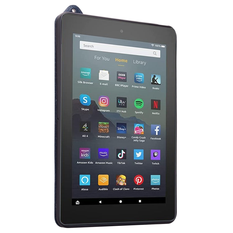 For Amazon Kindle Fire HD10 / HD10 Plus TPU Leather Back Tablet Case with Wristband
