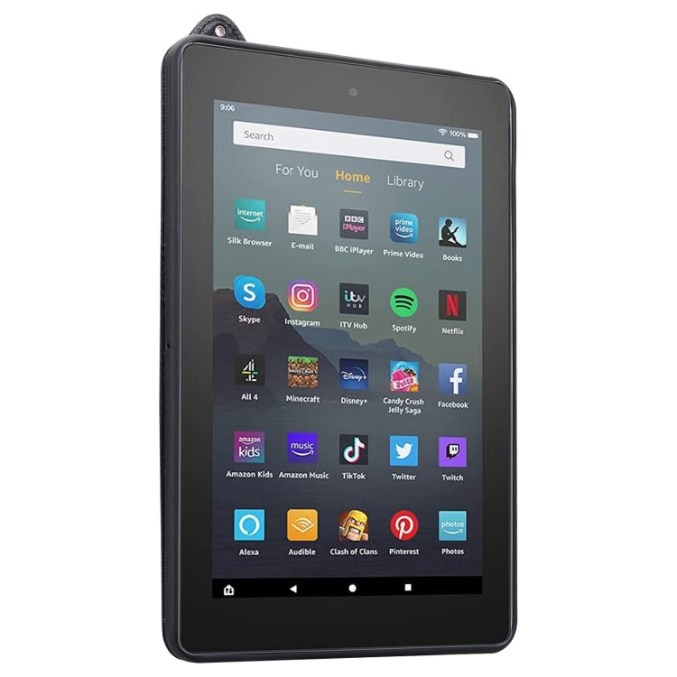 For Amazon Kindle Fire HD10 / HD10 Plus TPU Leather Back Tablet Case with Wristband