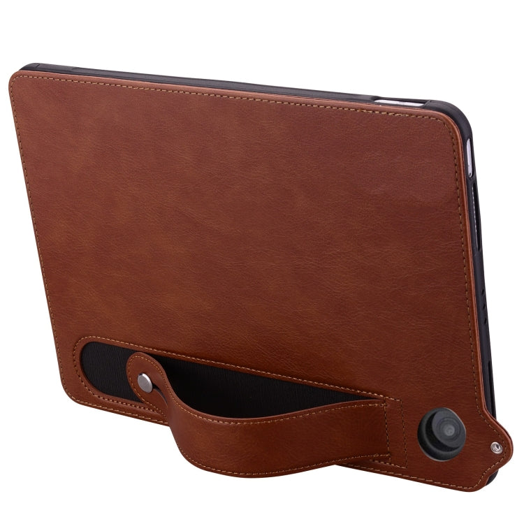 For Amazon Kindle Fire 7 12th 2022 TPU Leather Back Tablet Case with Wristband