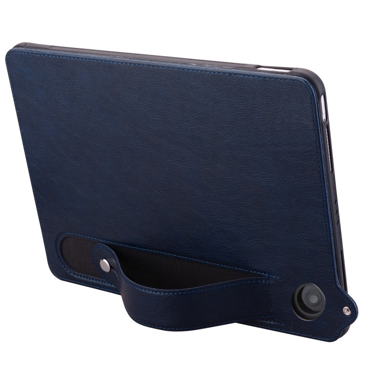 For Amazon Kindle Fire 7 12th 2022 TPU Leather Back Tablet Case with Wristband
