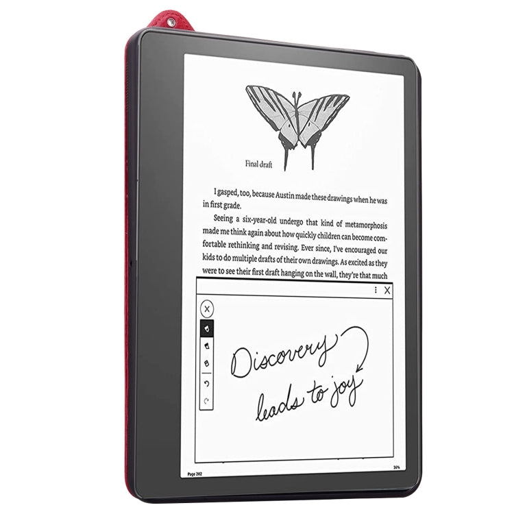 For Amazon Kindle Scribe 10.2 2024 TPU Leather Back Tablet Case with Wristband