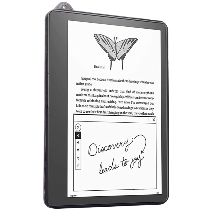 For Amazon Kindle Scribe 10.2 2024 TPU Leather Back Tablet Case with Wristband