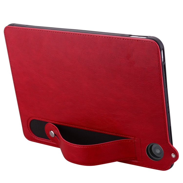 For Amazon Kindle HD8 / HD8 Plus 2024 TPU Leather Back Tablet Case with Wristband