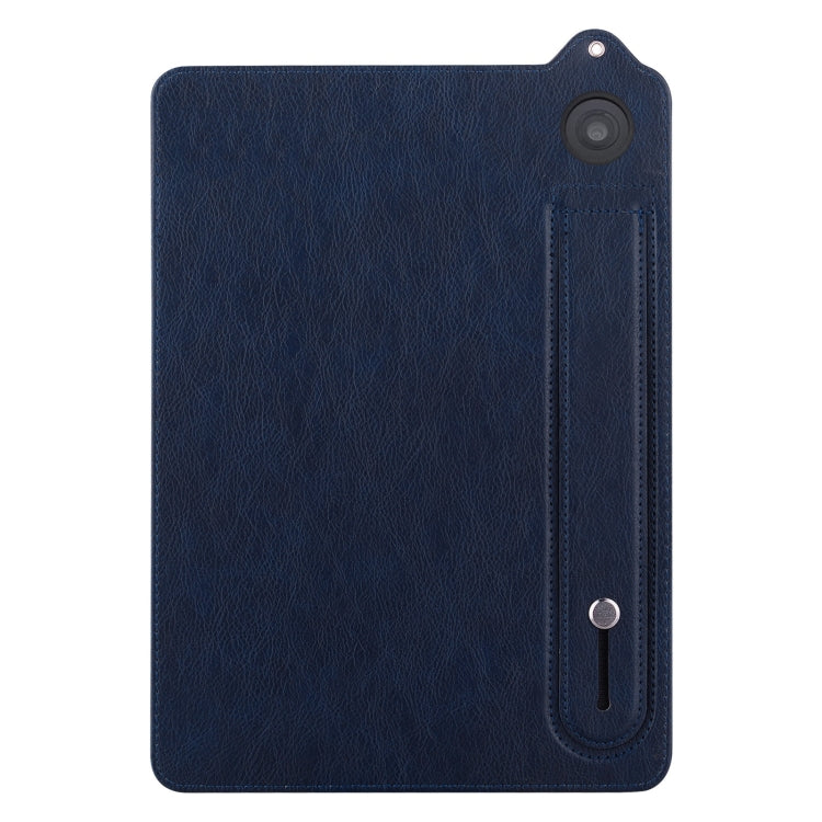 For Amazon Kindle HD8 / HD8 Plus 2024 TPU Leather Back Tablet Case with Wristband