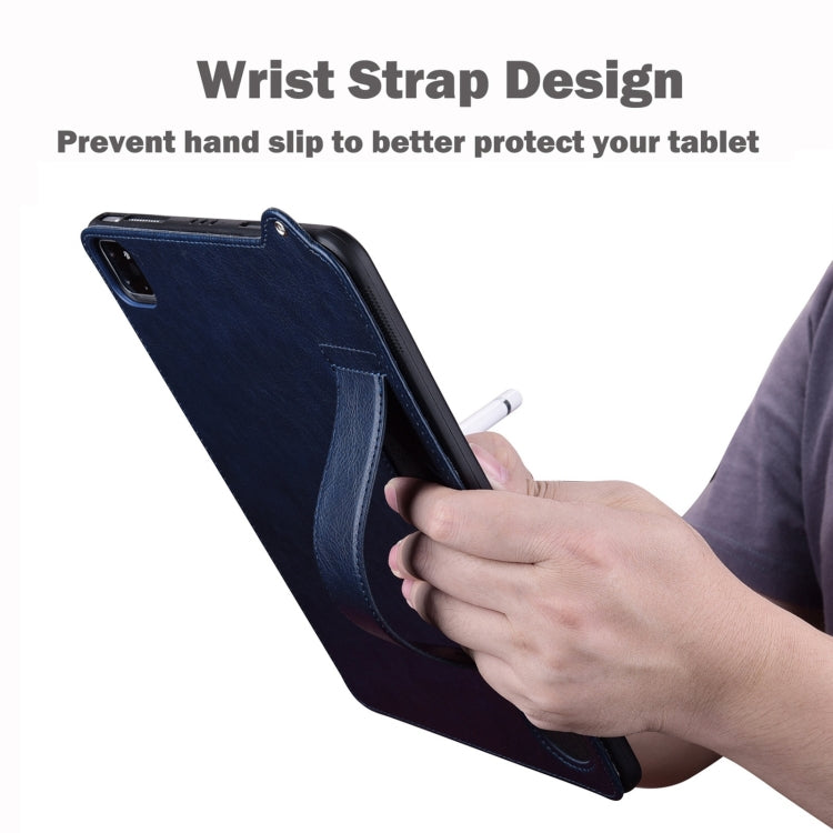 For Amazon Kindle HD8 / HD8 Plus 2024 TPU Leather Back Tablet Case with Wristband