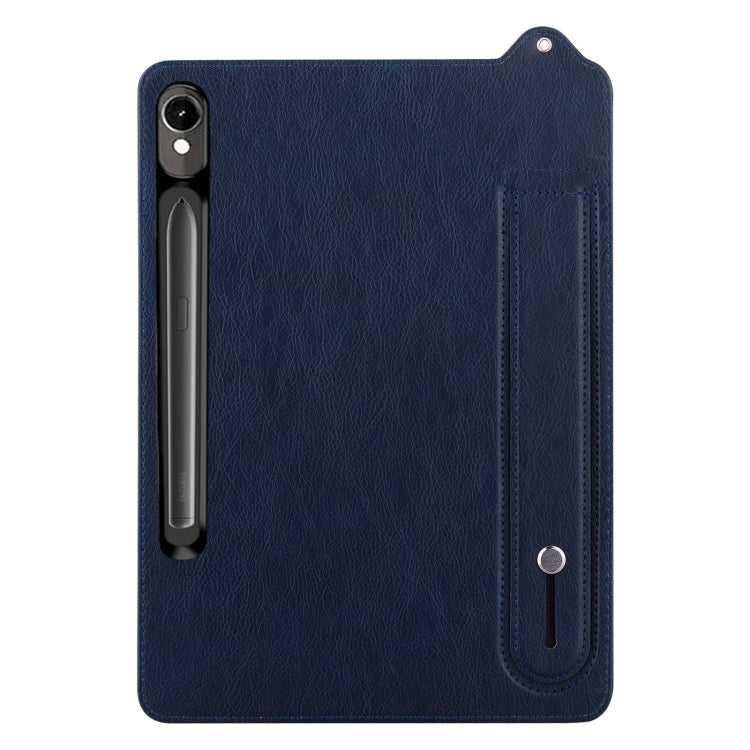 For Samsung Galaxy Tab S10 / S9 / S11 TPU Leather Back Tablet Case with Wristband