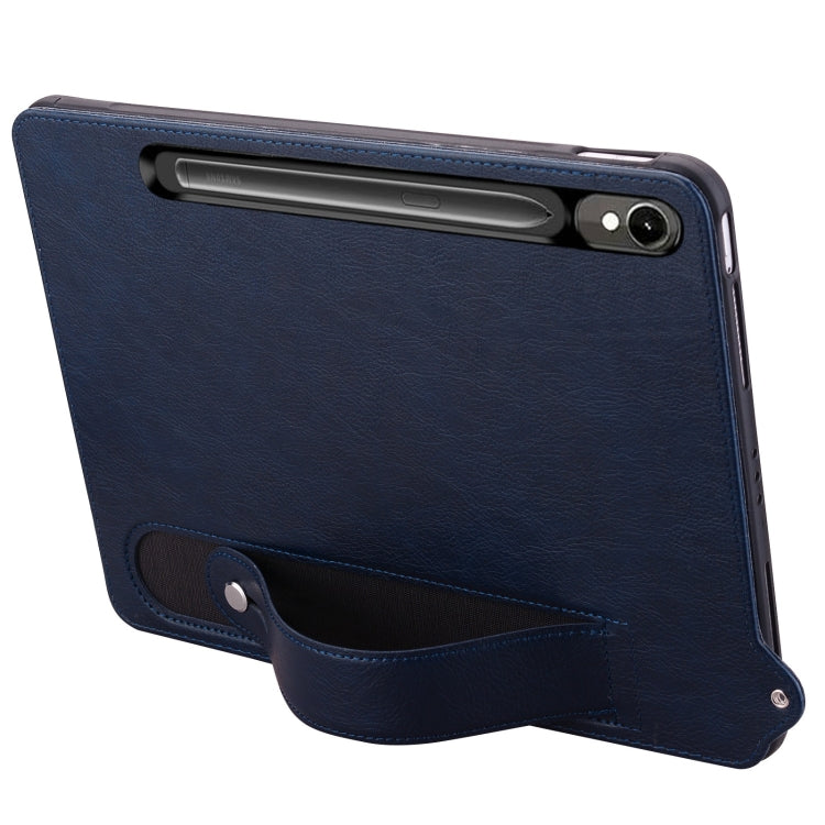 For Samsung Galaxy Tab S10 / S9 / S11 TPU Leather Back Tablet Case with Wristband