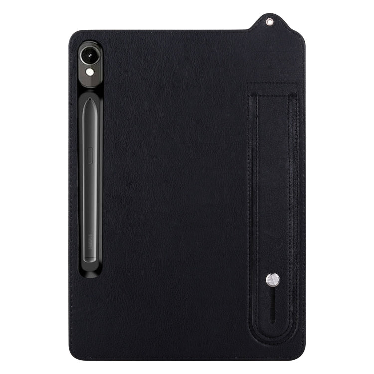For Samsung Galaxy Tab S10 / S9 / S11 TPU Leather Back Tablet Case with Wristband
