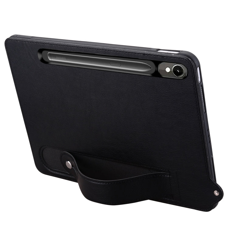 For Samsung Galaxy Tab S10 / S9 / S11 TPU Leather Back Tablet Case with Wristband