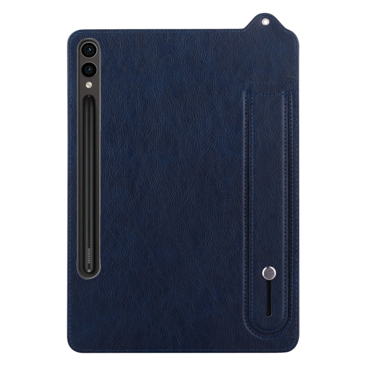 For Samsung Galaxy Tab S10+ / S9+ / S8+ TPU Leather Back Tablet Case with Wristband