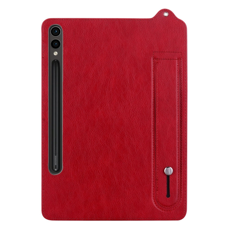 For Samsung Galaxy Tab S10 Ultra/ S11 Ultra TPU Leather Back Tablet Case with Wristband