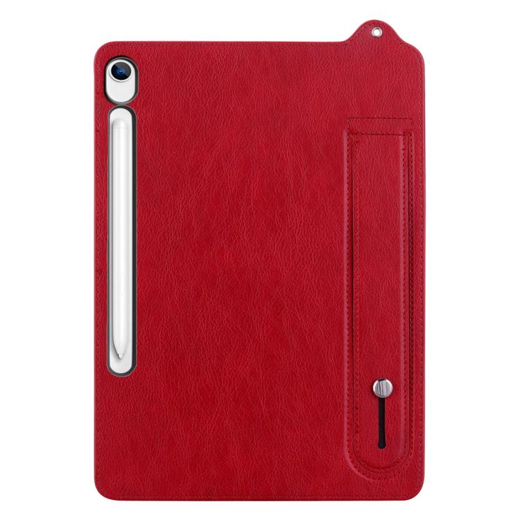 For Samsung Galaxy Tab S10 Lite / S10 FE TPU Leather Back Tablet Case with Wristband