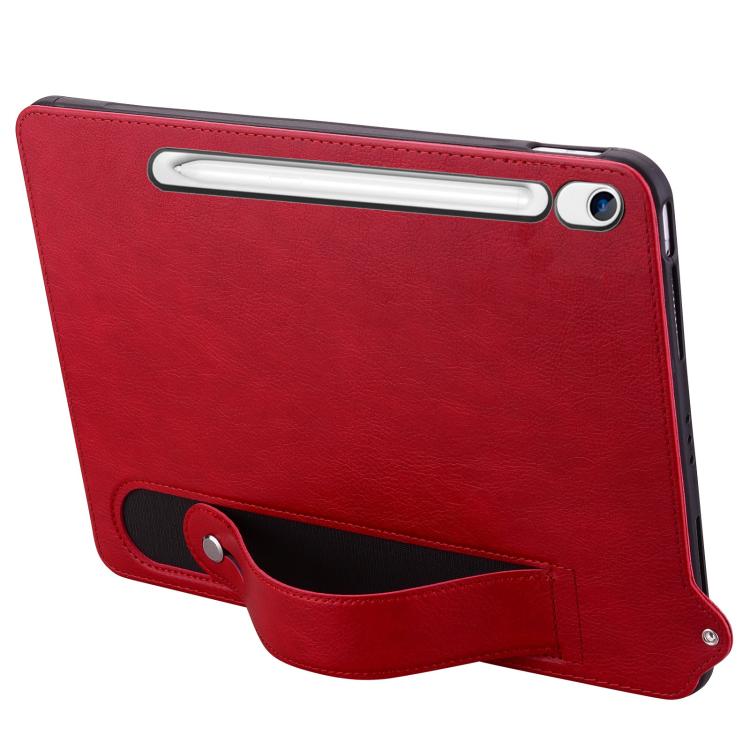 For Samsung Galaxy Tab S10 Lite / S10 FE TPU Leather Back Tablet Case with Wristband
