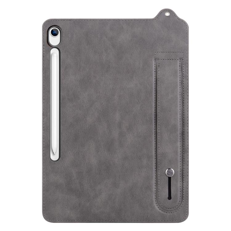 For Samsung Galaxy Tab S10 Lite / S10 FE TPU Leather Back Tablet Case with Wristband