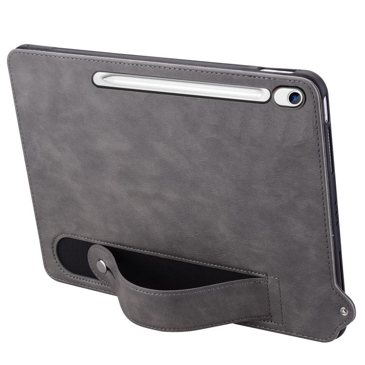 For Samsung Galaxy Tab S10 Lite / S10 FE TPU Leather Back Tablet Case with Wristband