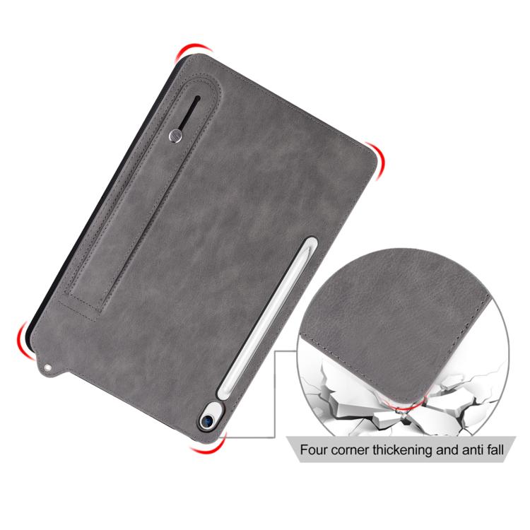 For Samsung Galaxy Tab S10 Lite / S10 FE TPU Leather Back Tablet Case with Wristband