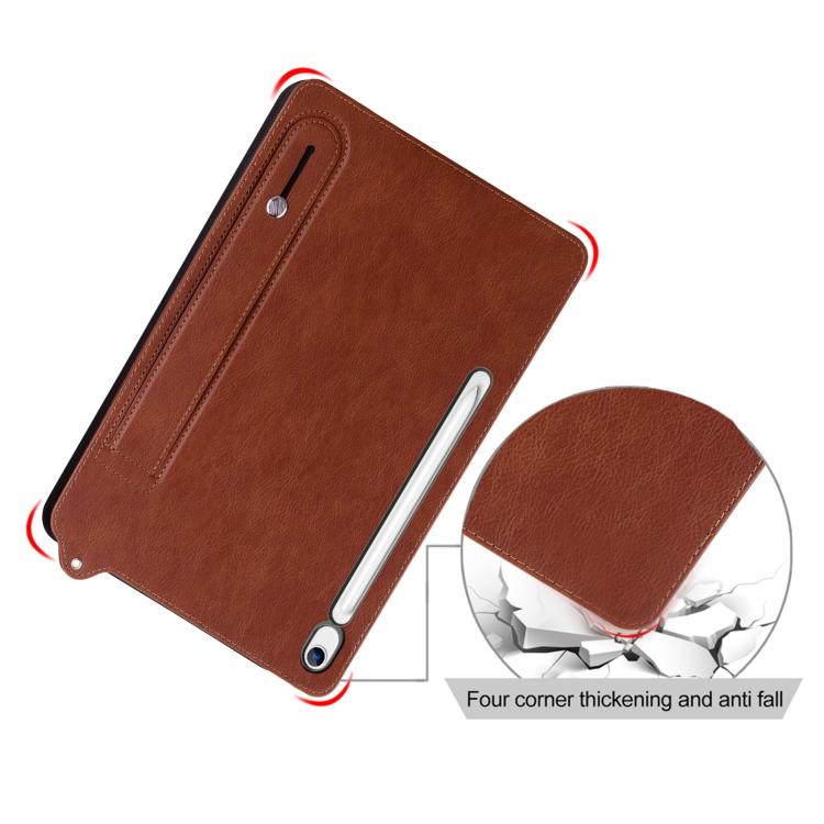 For Samsung Galaxy Tab S10 Lite / S10 FE TPU Leather Back Tablet Case with Wristband