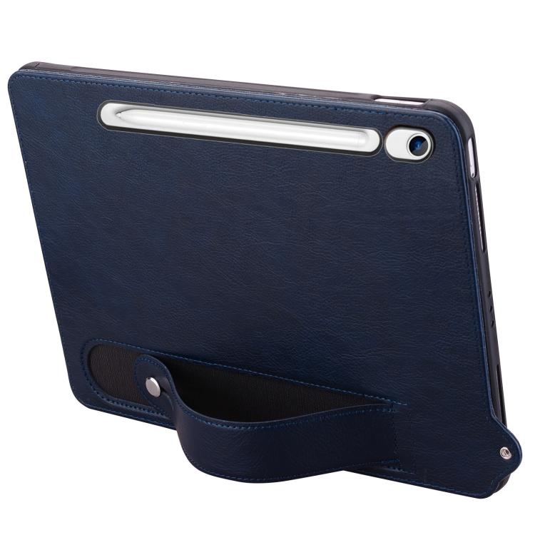 For Samsung Galaxy Tab S10 Lite / S10 FE TPU Leather Back Tablet Case with Wristband