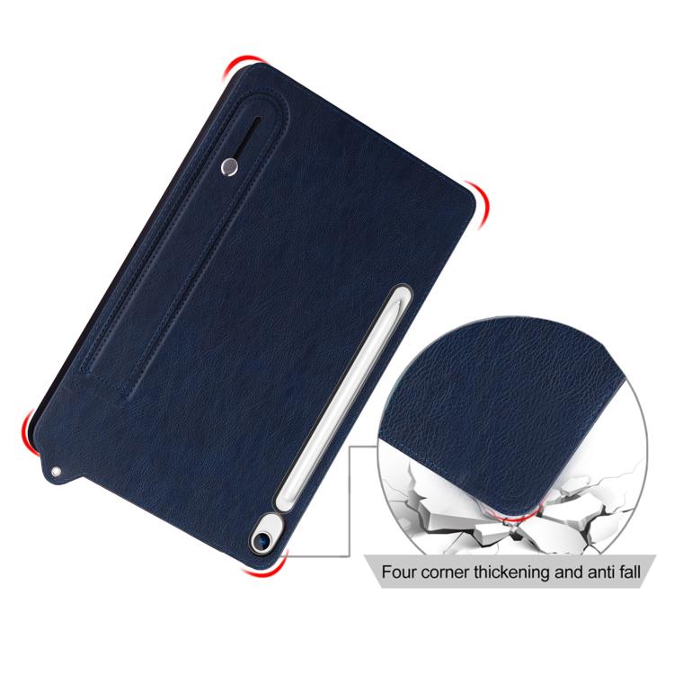 For Samsung Galaxy Tab S10 Lite / S10 FE TPU Leather Back Tablet Case with Wristband