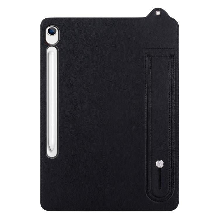 For Samsung Galaxy Tab S10 Lite / S10 FE TPU Leather Back Tablet Case with Wristband
