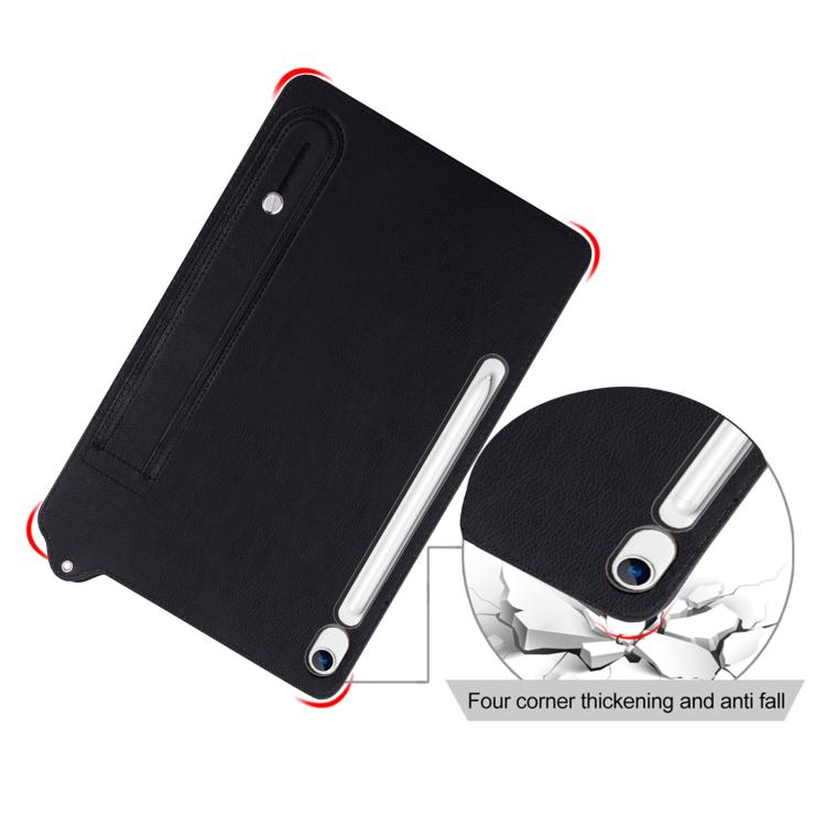 For Samsung Galaxy Tab S10 Lite / S10 FE TPU Leather Back Tablet Case with Wristband