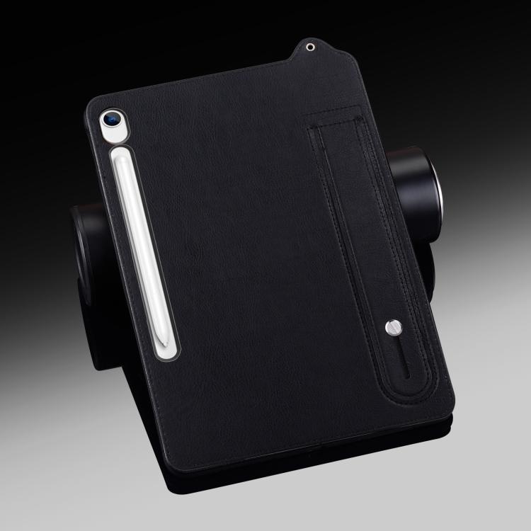 For Samsung Galaxy Tab S10 Lite / S10 FE TPU Leather Back Tablet Case with Wristband