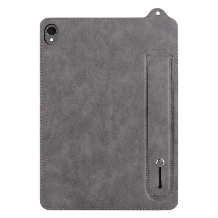 For Samsung Galaxy Tab S11 TPU Leather Back Tablet Case with Wristband