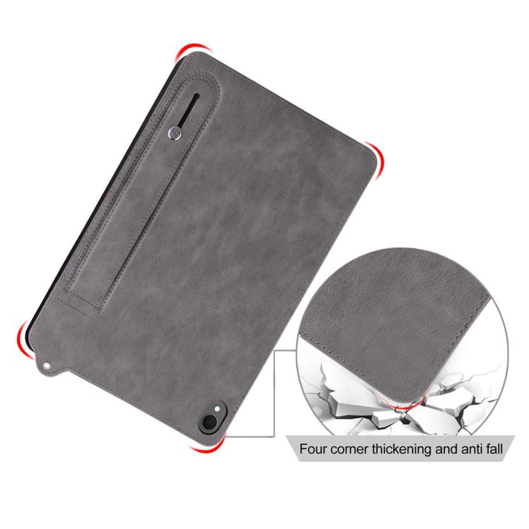 For Samsung Galaxy Tab S11 TPU Leather Back Tablet Case with Wristband