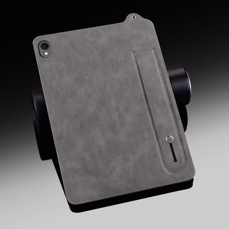 For Samsung Galaxy Tab S11 TPU Leather Back Tablet Case with Wristband