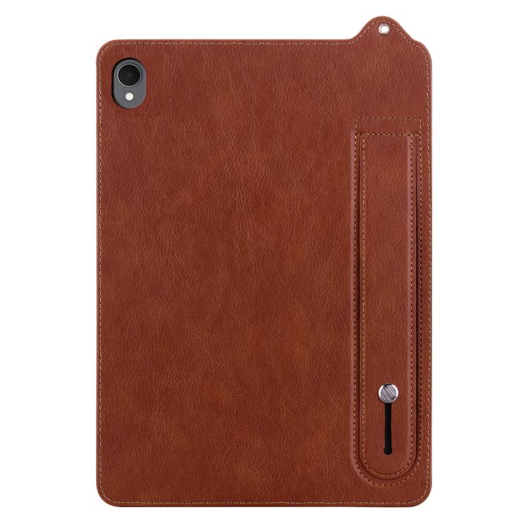 For Samsung Galaxy Tab S11 TPU Leather Back Tablet Case with Wristband