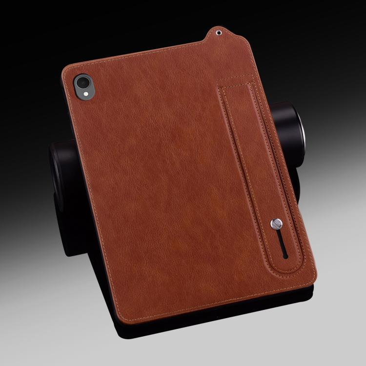For Samsung Galaxy Tab S11 TPU Leather Back Tablet Case with Wristband