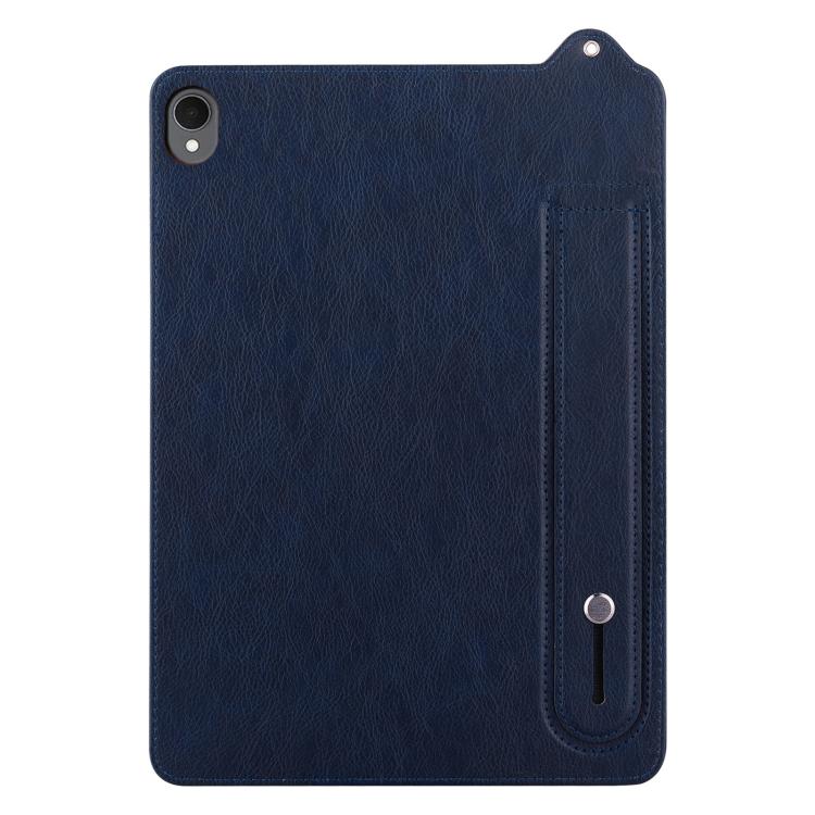 For Samsung Galaxy Tab S11 TPU Leather Back Tablet Case with Wristband