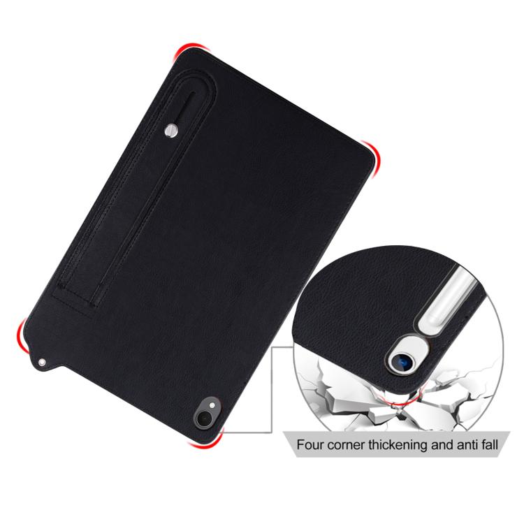 For Samsung Galaxy Tab S11 TPU Leather Back Tablet Case with Wristband