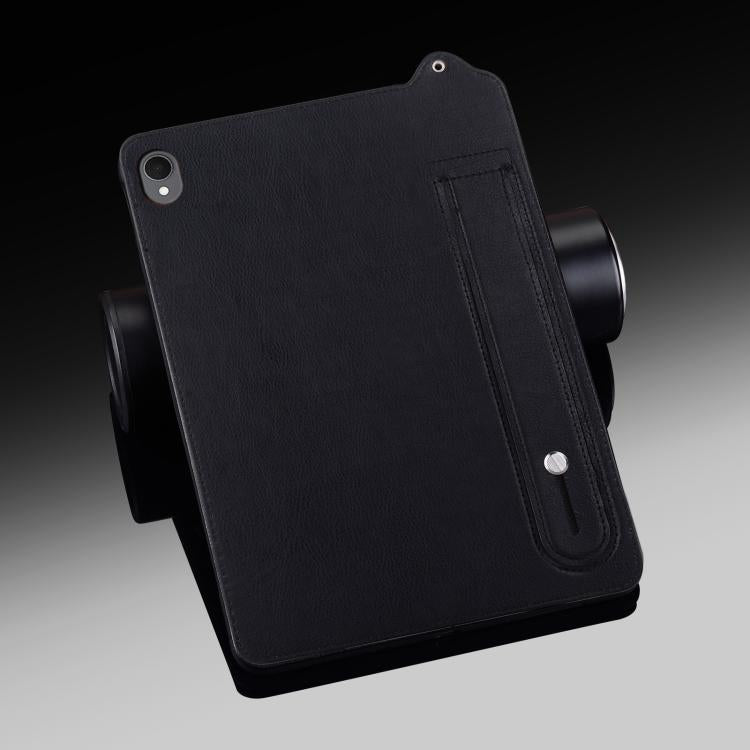 For Samsung Galaxy Tab S11 TPU Leather Back Tablet Case with Wristband