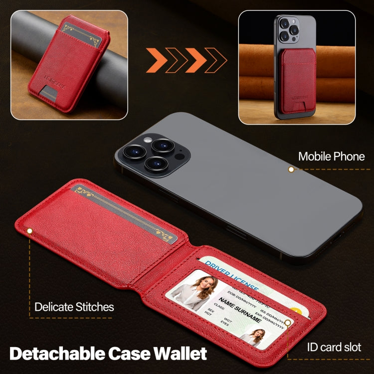 LC.IMEEKE 3-Cards MagSafe RFID Leather Card Bag