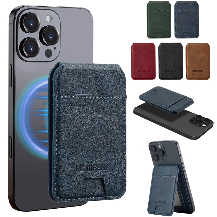 LC.IMEEKE 3-Cards MagSafe RFID Leather Card Bag