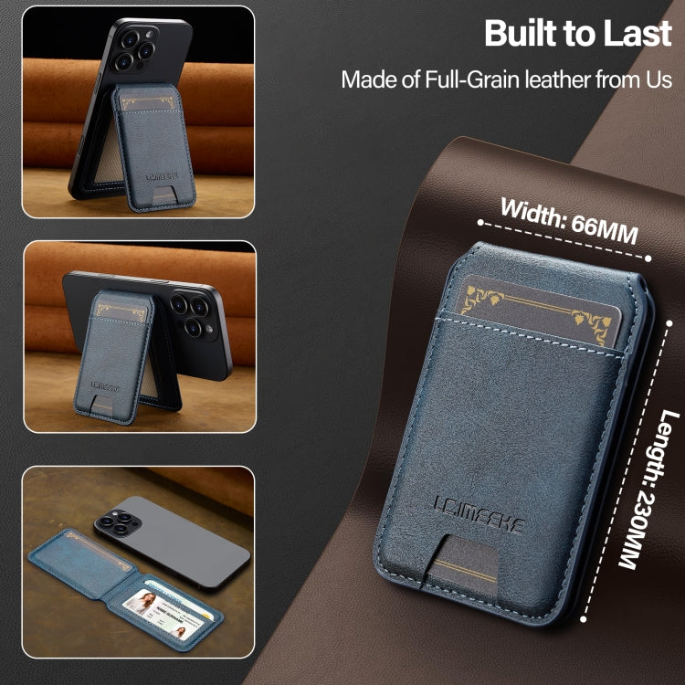 LC.IMEEKE 3-Cards MagSafe RFID Leather Card Bag