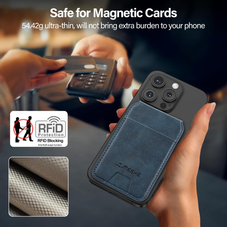 LC.IMEEKE 3-Cards MagSafe RFID Leather Card Bag