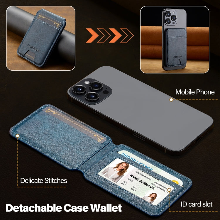 LC.IMEEKE 3-Cards MagSafe RFID Leather Card Bag