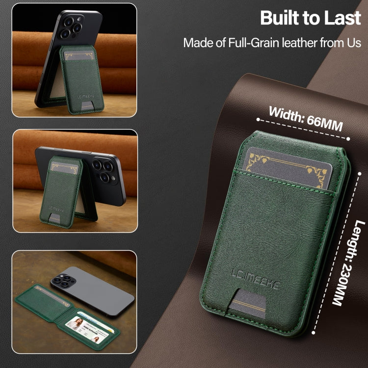 LC.IMEEKE 3-Cards MagSafe RFID Leather Card Bag