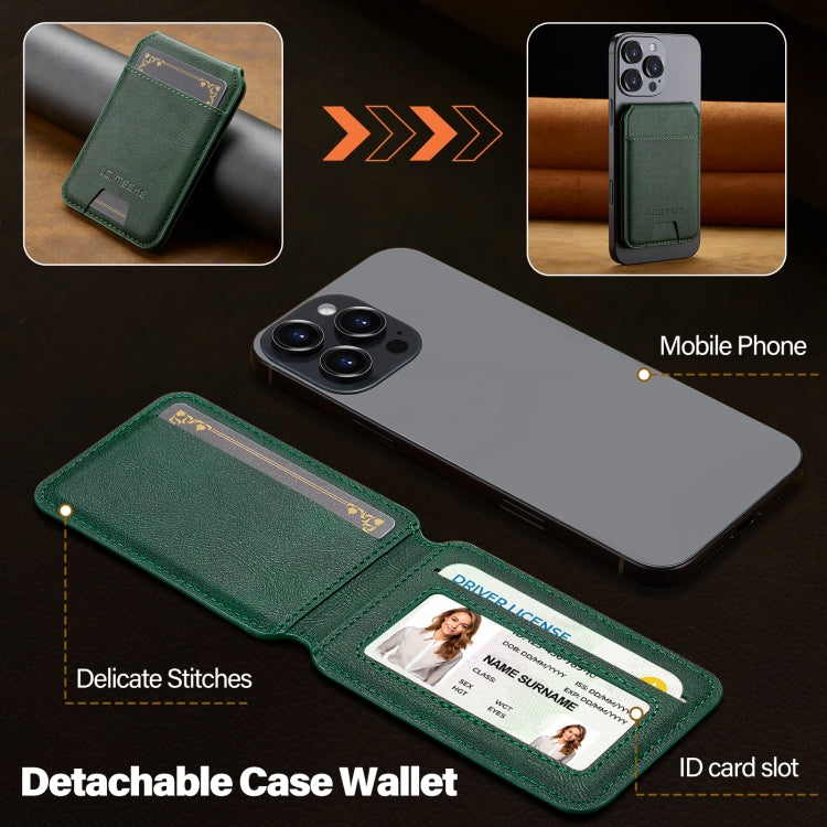 LC.IMEEKE 3-Cards MagSafe RFID Leather Card Bag