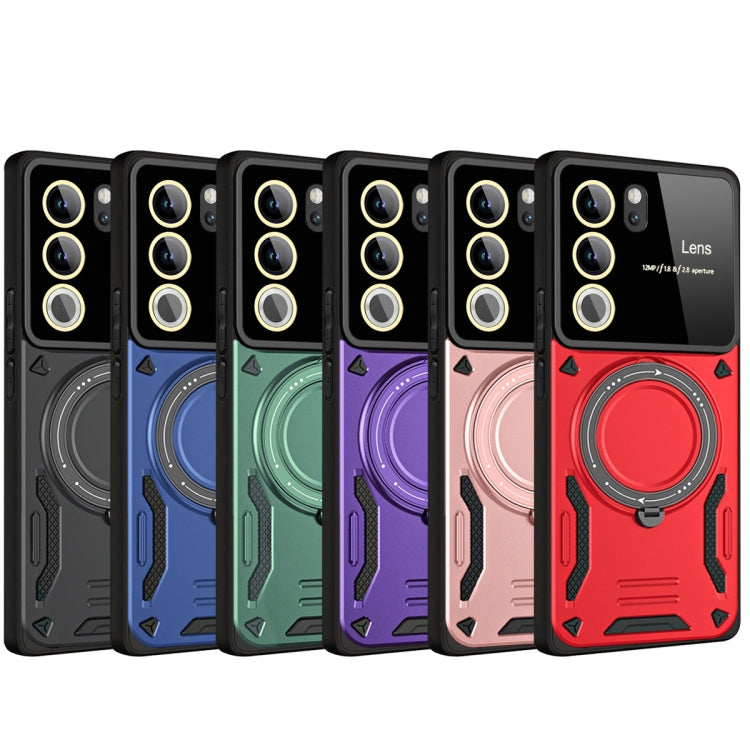 For vivo V29 Large Window MagSafe Holder Phone Case