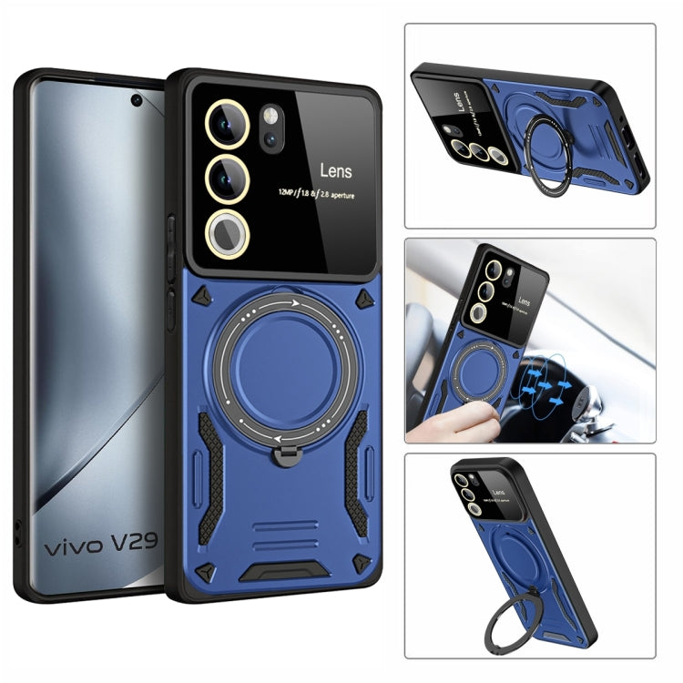 For vivo V29 Large Window MagSafe Holder Phone Case