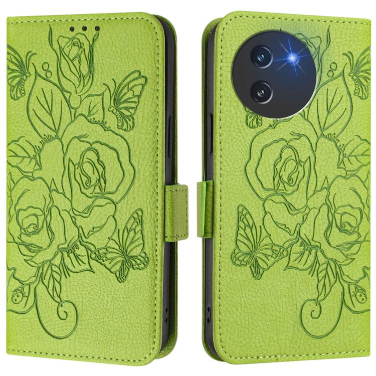 For Doogee Note 59 / Note 59 Pro Embossed Rose RFID Anti-theft Leather Phone Case