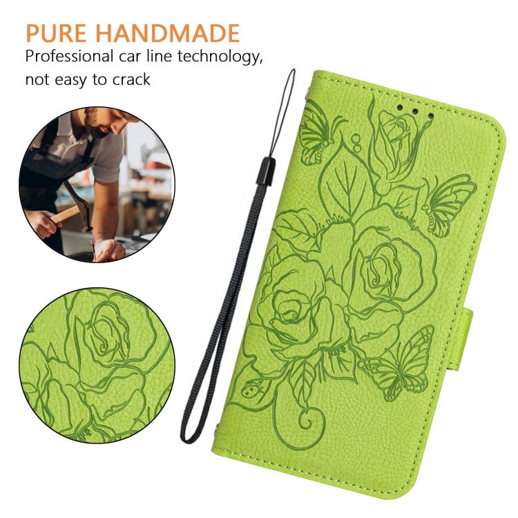 For Doogee Note 59 / Note 59 Pro Embossed Rose RFID Anti-theft Leather Phone Case