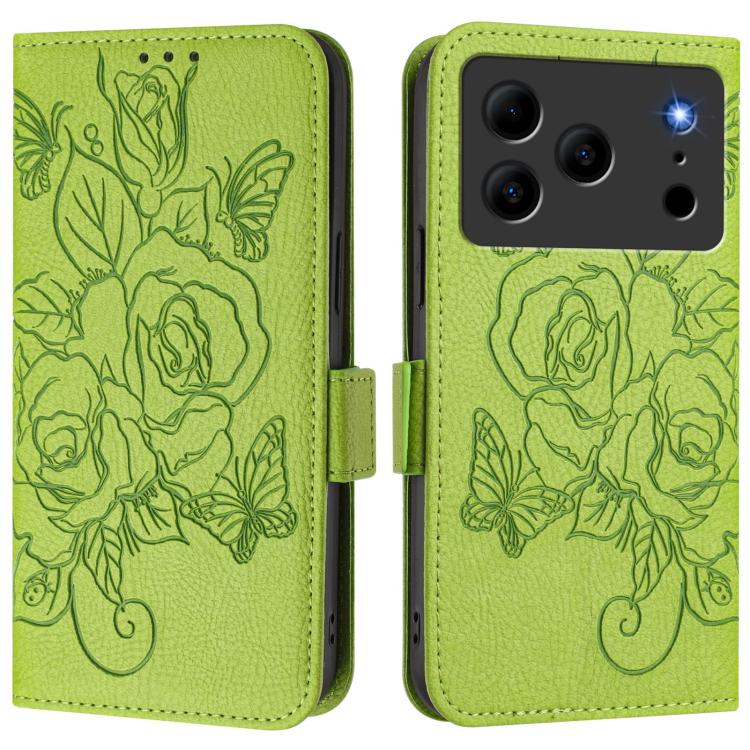 For Doogee Note 56 / Note 56 Pro Embossed Rose RFID Anti-theft Leather Phone Case