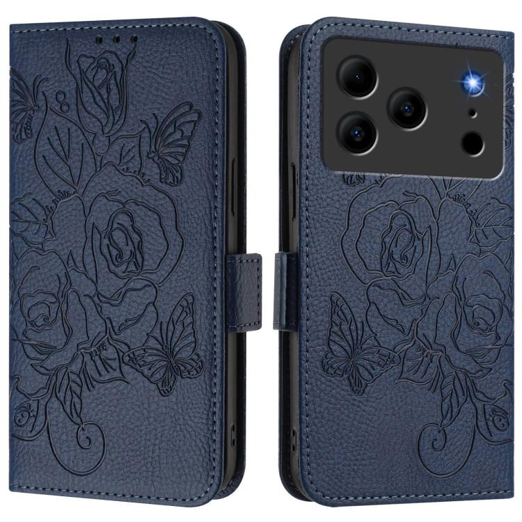 For Doogee Note 56 / Note 56 Pro Embossed Rose RFID Anti-theft Leather Phone Case