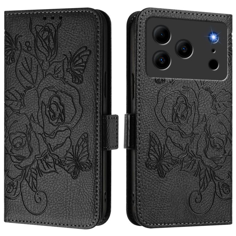 For Doogee Note 56 / Note 56 Pro Embossed Rose RFID Anti-theft Leather Phone Case