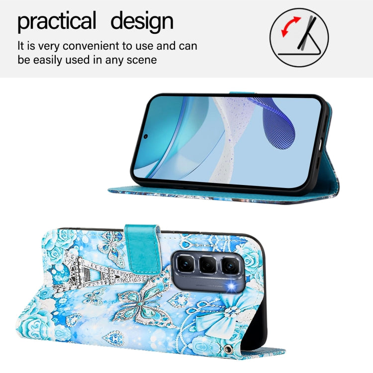 For Infinix Hot 50 Pro+ 4G Colored Drawing Pattern Plain Weave Leather Phone Case