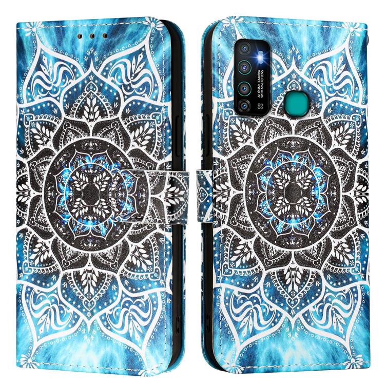 For Infinix Hot 9 / Hot 9 Pro Colored Drawing Pattern Plain Weave Leather Phone Case